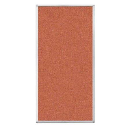 VERSARE Hush Panel Configurable Cubicle Partition 3' x 6' Papaya Fabric 1812502